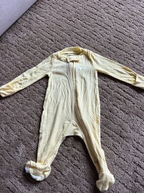 Nike Pale Yellow Infant Footed One-Piece